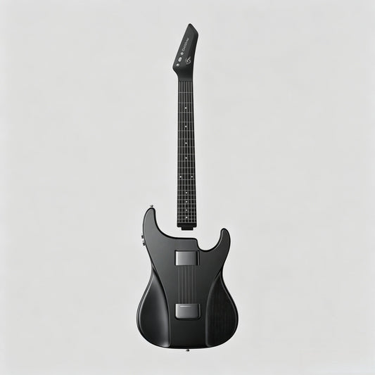 ⏰Limited-Time Sale⚡✨🎸Silent No-Sore-Finger Smart Travel Guitar Black & White for Beginners & Band✨