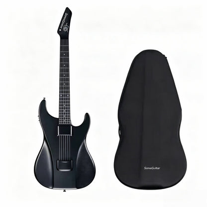 ⏰Limited-Time Sale⚡✨🎸Silent No-Sore-Finger Smart Travel Guitar Black & White for Beginners & Band✨