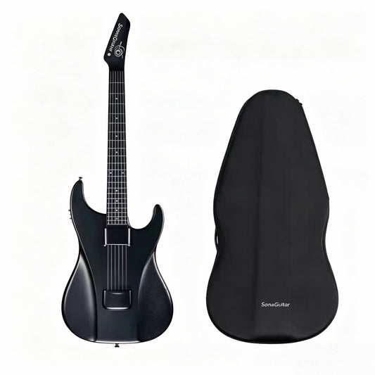 ⏰Limited-Time Sale⚡✨🎸Silent No-Sore-Finger Smart Travel Guitar Black & White for Beginners & Band✨