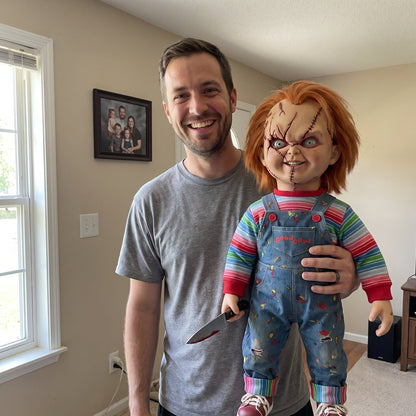 Possessed Walking Doll | Wireless Remote Creepy Horror Prop for Halloween Haunted House Escape Room Jump Scare Decor