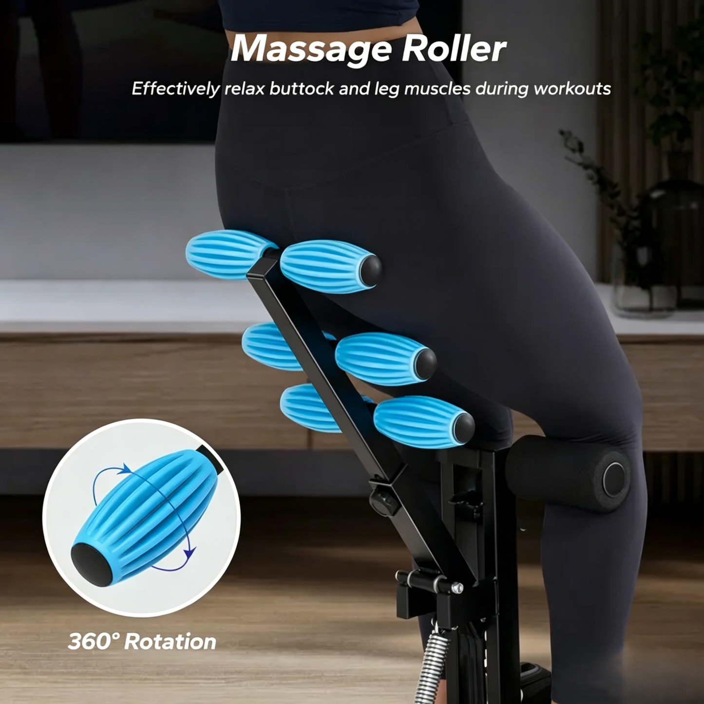 🏋️ Adjustable Deep Squat Machine | 3-in-1 Glutes Abs Leg Trainer, Low-Impact Home Gym Equipment for Full Body Workout
