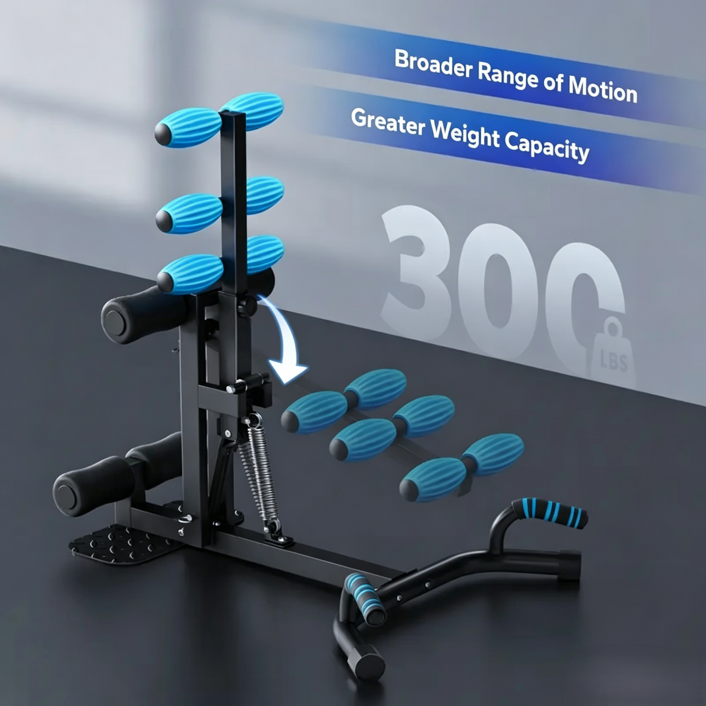 🏋️ Adjustable Deep Squat Machine | 3-in-1 Glutes Abs Leg Trainer, Low-Impact Home Gym Equipment for Full Body Workout