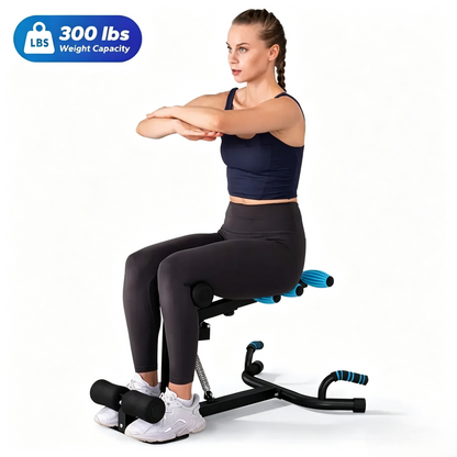 🏋️ Adjustable Deep Squat Machine | 3-in-1 Glutes Abs Leg Trainer, Low-Impact Home Gym Equipment for Full Body Workout